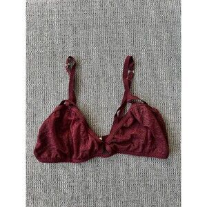 Full Tilt Dark Red Strappy Bralette With Adjustable Straps Size XL